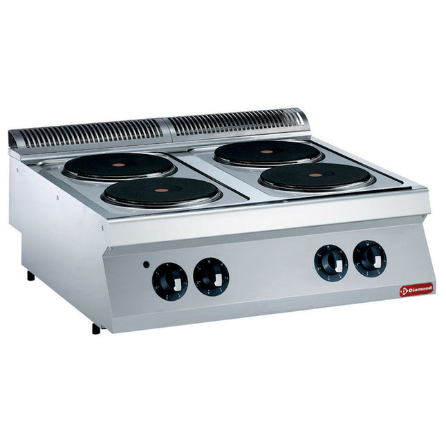 Cuisinière électrique, 4 plaques arrondies -TOP-