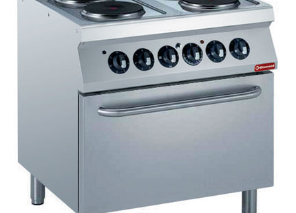 Cuisinière électrique 4 plaques, four électrique GN 2/1test