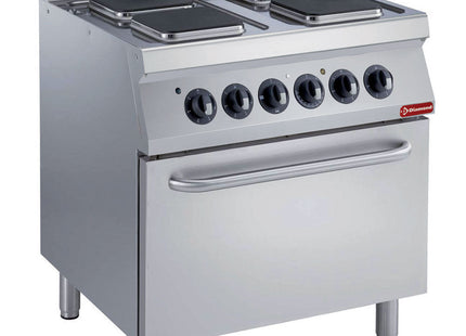 Electric stove 4 squared plates, electric oven GN 2/1test