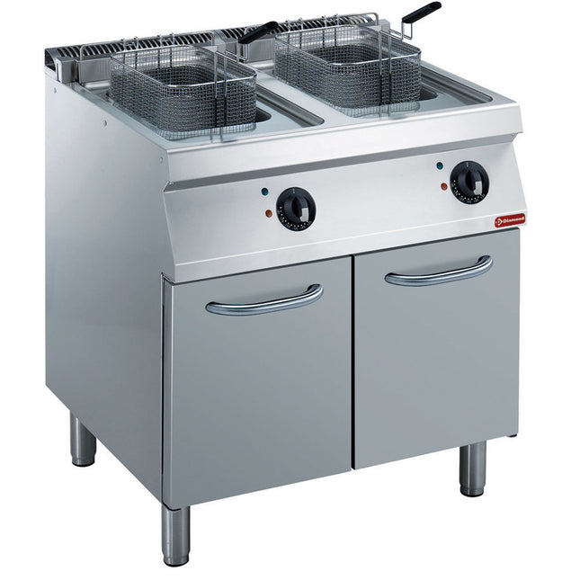 Electric fryer 2x14 liters, on cupboardtest