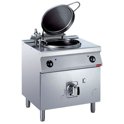 Electric rounded kettle, 60 liters, indirect heating, on board