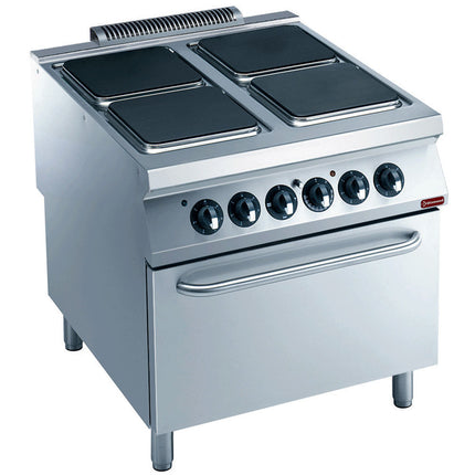 Cuisinière électrique, 4 plaques de cuisson, four électrique