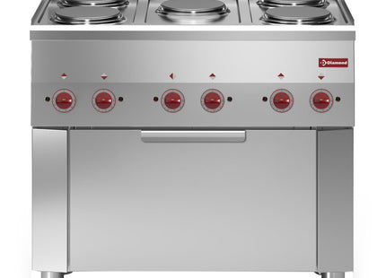 Range 5 hobs and electric convection oven GN 1/1