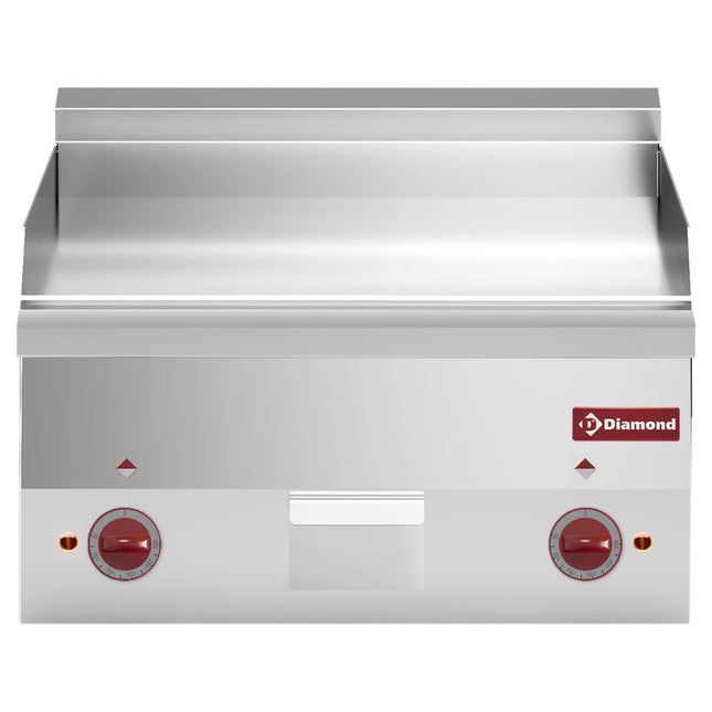 Electric cooking plate, smooth "chrome" surface -Top-