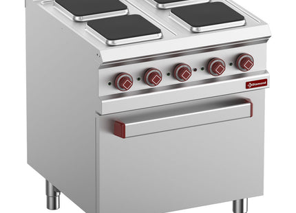Elektryczna płyta kuchenna x4 kwadratowe płyty na piekarniku elektrycznym GN 2/1 i grillu