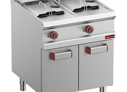 Friteuse électrique 2 cuves 13 litres sur placard