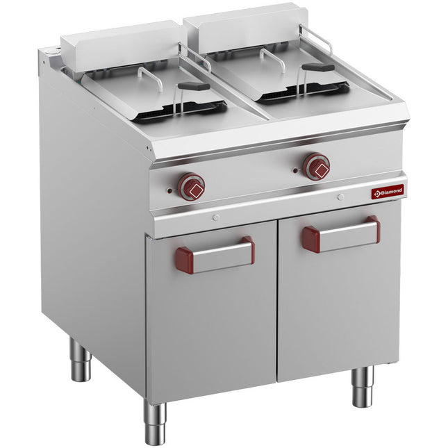 Electric fryer 2 tanks 13-liter on cupboard