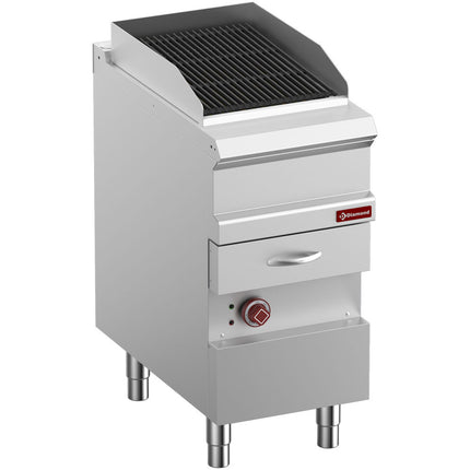 Electric steam grill, module 1/2, grid in cast iron "double sided"