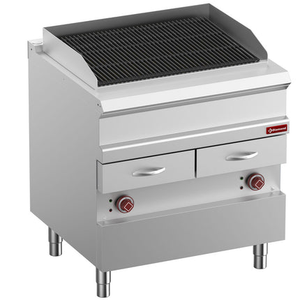 Electric steam grill, module 1/1, grid in cast iron "double sided"