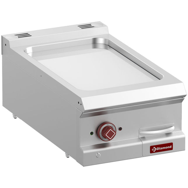 Electric fry top smooth, hard chromed plate , module 1/2 -Top-