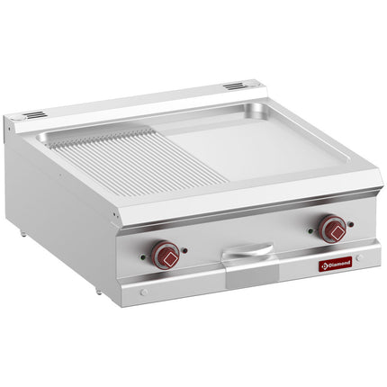 Stegeplade - EL - 1/2 glat 1/2 rillet, hård krom, mod.1/1-Top-