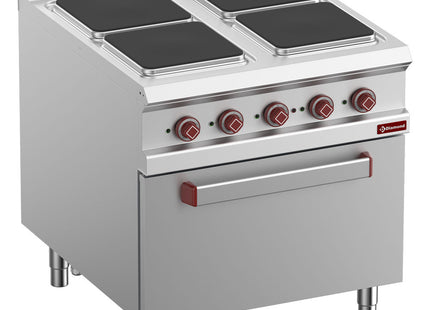 Cuisinière électrique 4 plaques avec four électrique GN 2/1