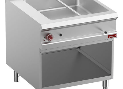 Elbain marie 8x GN 1/3-150 mm, åpent skap
