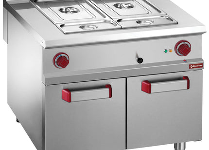 Electric bain marie 8x GN 1/3-150 mm, open cupboard