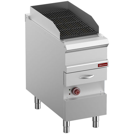 Electric steam grill, module 1/2, grid in cast iron "double sided"