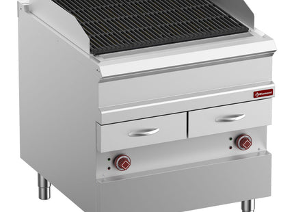 Electric steam grill, module 1/1, grid in cast iron "double sided"