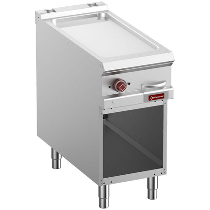 Glatt elec Flatgrill, forkrommet, mod.1/2, åpent skap