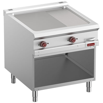 Elec fry top 2/3 smooth & 1/3 grooved, mod 1/1, open cupboard