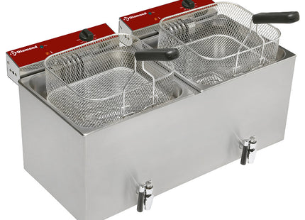 Elektrisk bordsfritös 2x 12 liter + kran