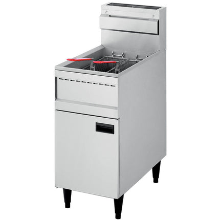 Friteuse gaz "haute productivité", cuve 23 litres