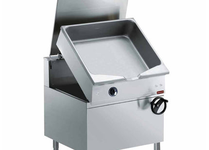 Autom. tumbling gas frying pan, "Duomat" basin 100 liters, on cupboard