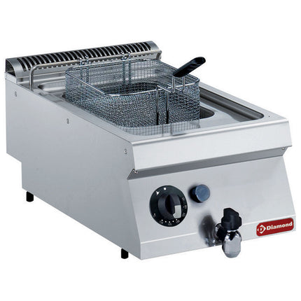 Friteuse à gaz, bassine en "Y" 7 litres, brûleurs extérieurs -TOP-