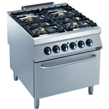 Cuisinière 4 feux, four électrique GN 2/1-