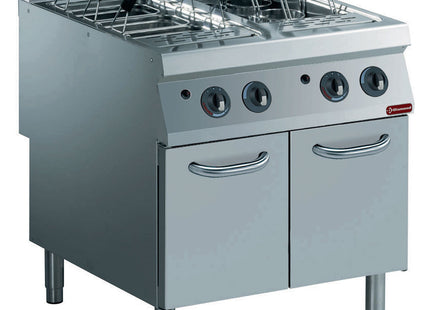 Gas pasta cooker, 2 basins GN 1/1, on cupboard (without baskets)