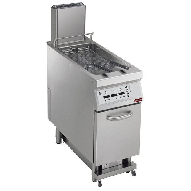 Gas fryer 1 basin in "Y" 23 liters, on undercarriage, "DIGIT"