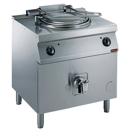 Gas kettle 100 liters, direct heating, on cupboard
