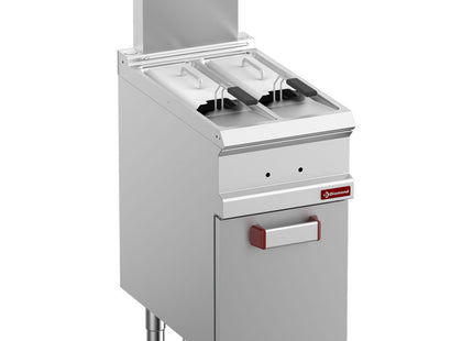 Friteuse gaz 2 cuves 7 litres sur placard