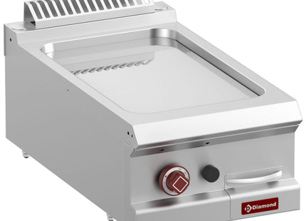Flatgrill Gass glatt hardforkrommet plate, modul 1/2 -Topp-
