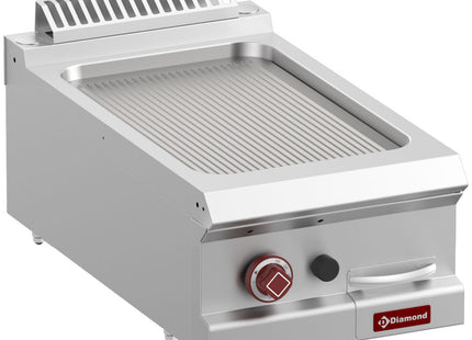 Fry top gaz nervurée module 1/2 -Top-