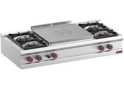 Cooker 4 burners, central cooking hob -Top-