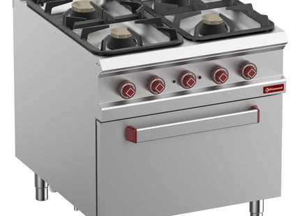 Stove 4 gas burners, electric oven GN 2/1