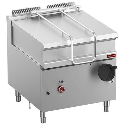 Sauteuse gaz basculante, cuve inox 80 litres, sur placard