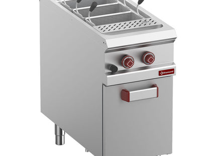 Gas pasta cooker, 1 tank 40 liters, on closed cupboard (without baskets)