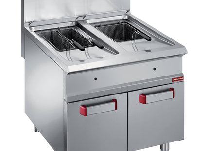 Frytownica gazowa 2 zbiorniki 18 litrów (2x 18 kW) na zamkniętej szafce