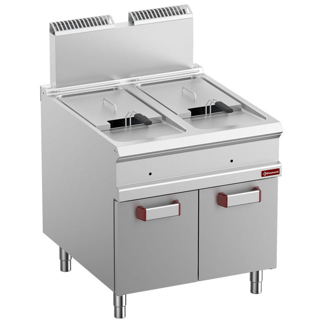 Gas friture 2 tanke 18 liter (2x 18 kW) på lukket skab