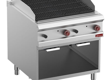 Grill Lavastone, moduł 1/1, ruszt żeliwny „2 twarze”, otwarta szafka