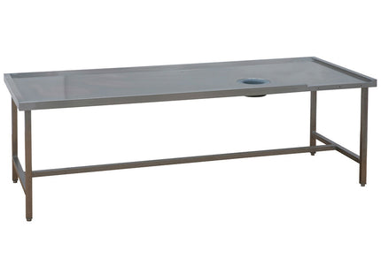 Table de tri (à gauche) avec trou pour poubelle