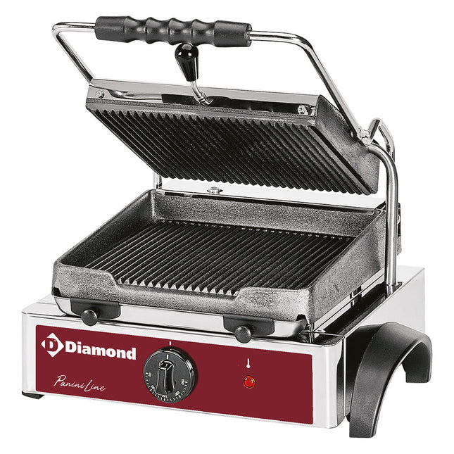 Grill panini électrique, plaques nervurées