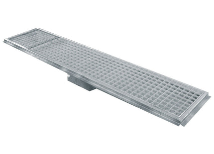 Stainless steel floor drain channel 600x300, lateral discharge