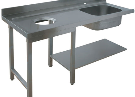Left pre-wash entry table