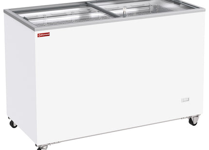 Freezer, chest, 410 liters, sliding lids on wheels