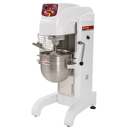 Planetary mixer, high base, 40 LT, variable speed.