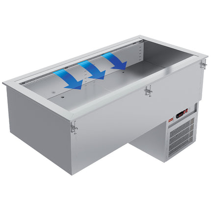 Refrigerated basin element, ventilated, 4x GN 1/1