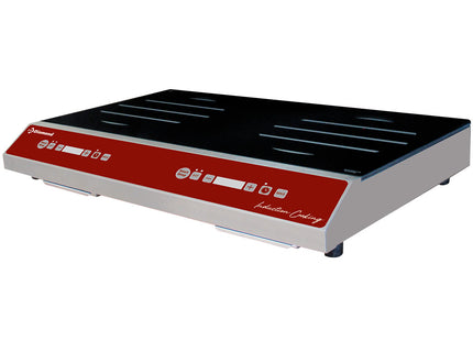 Induction hob double zone (2x 1750 watt), glass touch control panel