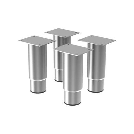 Jeu de 4 pieds réglables en inox (h.125mm)