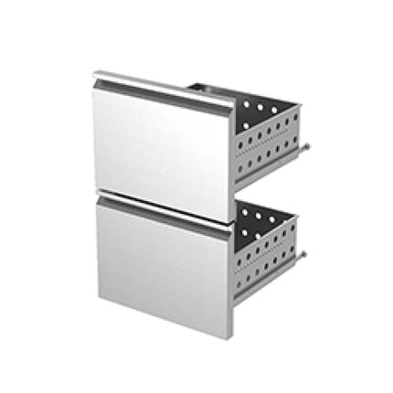 Kit bloc tiroirs inox (1/2 + 1/2) x KBR…